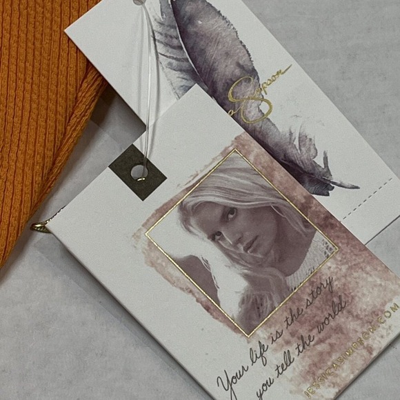 Jessica Simpson Swimsuit Orange Ribbed Belted One Piece Size L Retro Vacation - Picture 4 of 7